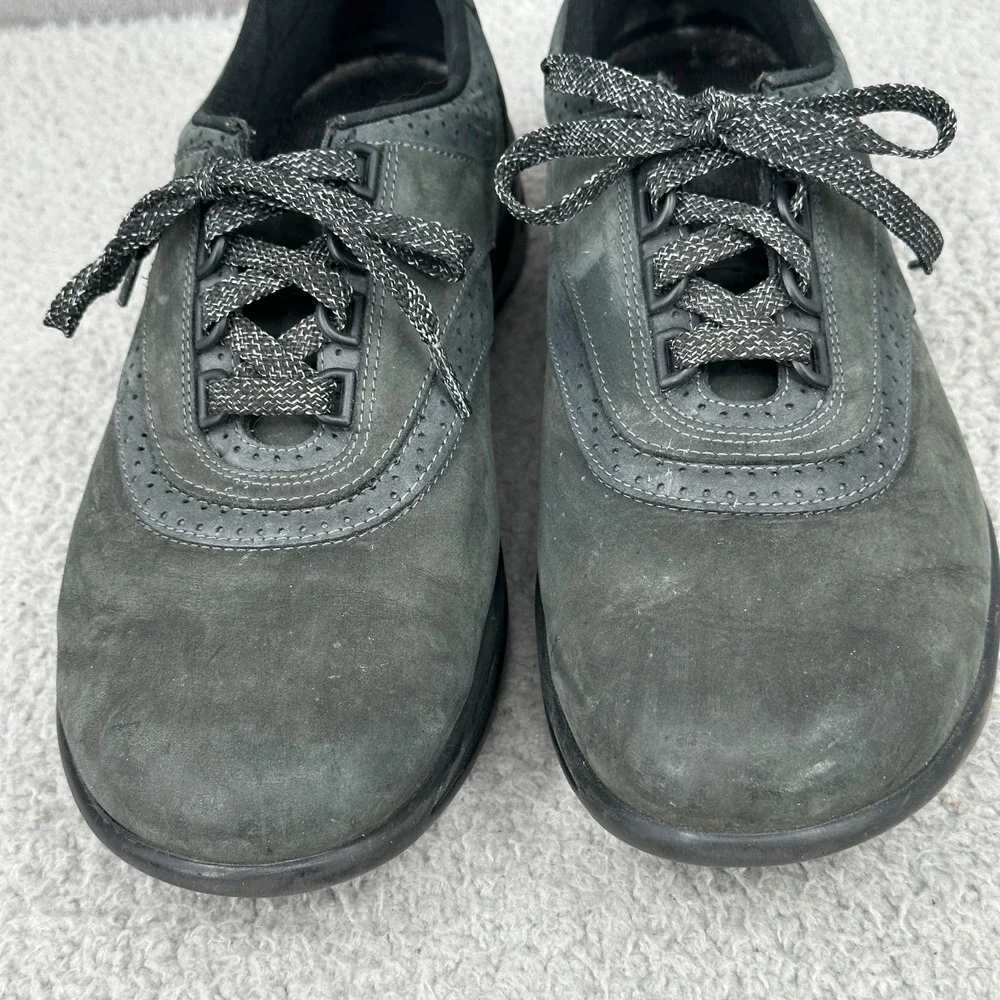 SAS Walk Easy Womens 11M Dark Gray Walking Shoes Nubuck Leather Comfort‎ USA
